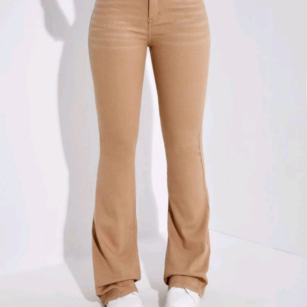 SHEIN Frenchy Slant Pocket Cat Whisker Bootcut Leg Jeans